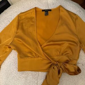 Forever 21 Mustard top, size small
